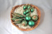 Vánoční paprsky - zelená - olivy 6ks